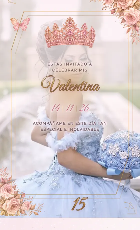 Invitación digital Ensueño para xv años