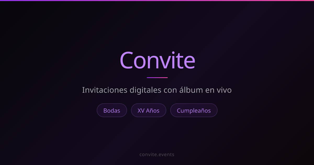 Convite – Invitaciones digitales y álbum en vivo